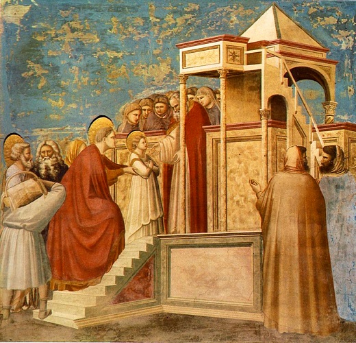 WikiOO.org – 美術百科全書 - 繪畫，作品 Giotto Di Bondone - 乔托 - [ 08 ] -  演示  的 处女  在  寺