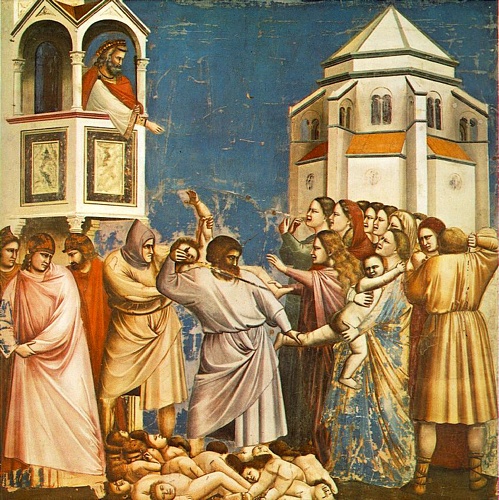 Wikioo.org – La Enciclopedia de las Bellas Artes - Pintura, Obras de arte de Giotto Di Bondone - Scrovegni - [ 21 ] - masacre de los inocentes