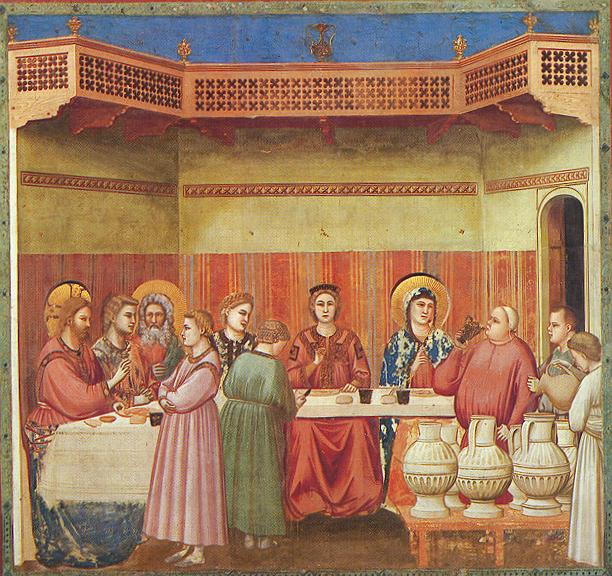 Wikioo.org - The Encyclopedia of Fine Arts - Painting, Artwork by Giotto Di Bondone - Scrovegni - [24] - Marriage at Cana