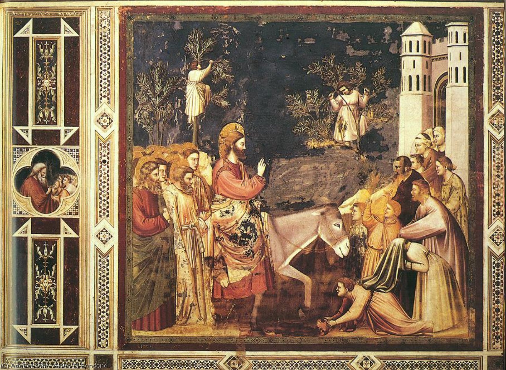 WikiOO.org - Enciclopédia das Belas Artes - Pintura, Arte por Giotto Di Bondone - Scrovegni - [26] - Entry into Jerusalem
