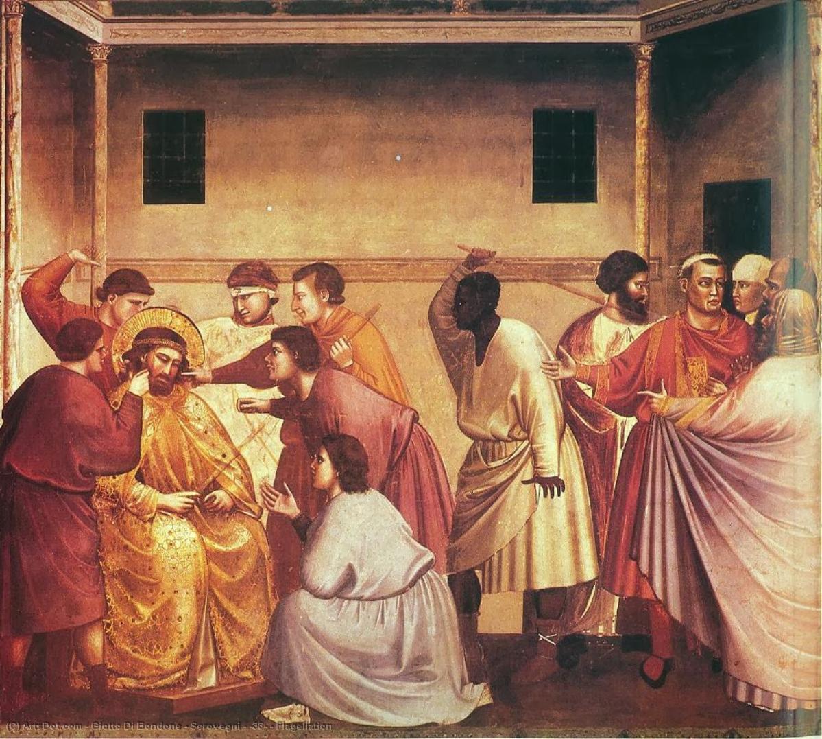 Wikoo.org - موسوعة الفنون الجميلة - اللوحة، العمل الفني Giotto Di Bondone - Scrovegni - [33] - Flagellation