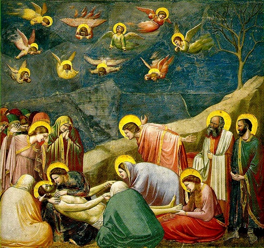 Wikioo.org - Encyklopedia Sztuk Pięknych - Malarstwo, Grafika Giotto Di Bondone - Scrovegni - [36] - Lamentation (The Mourning of Christ)