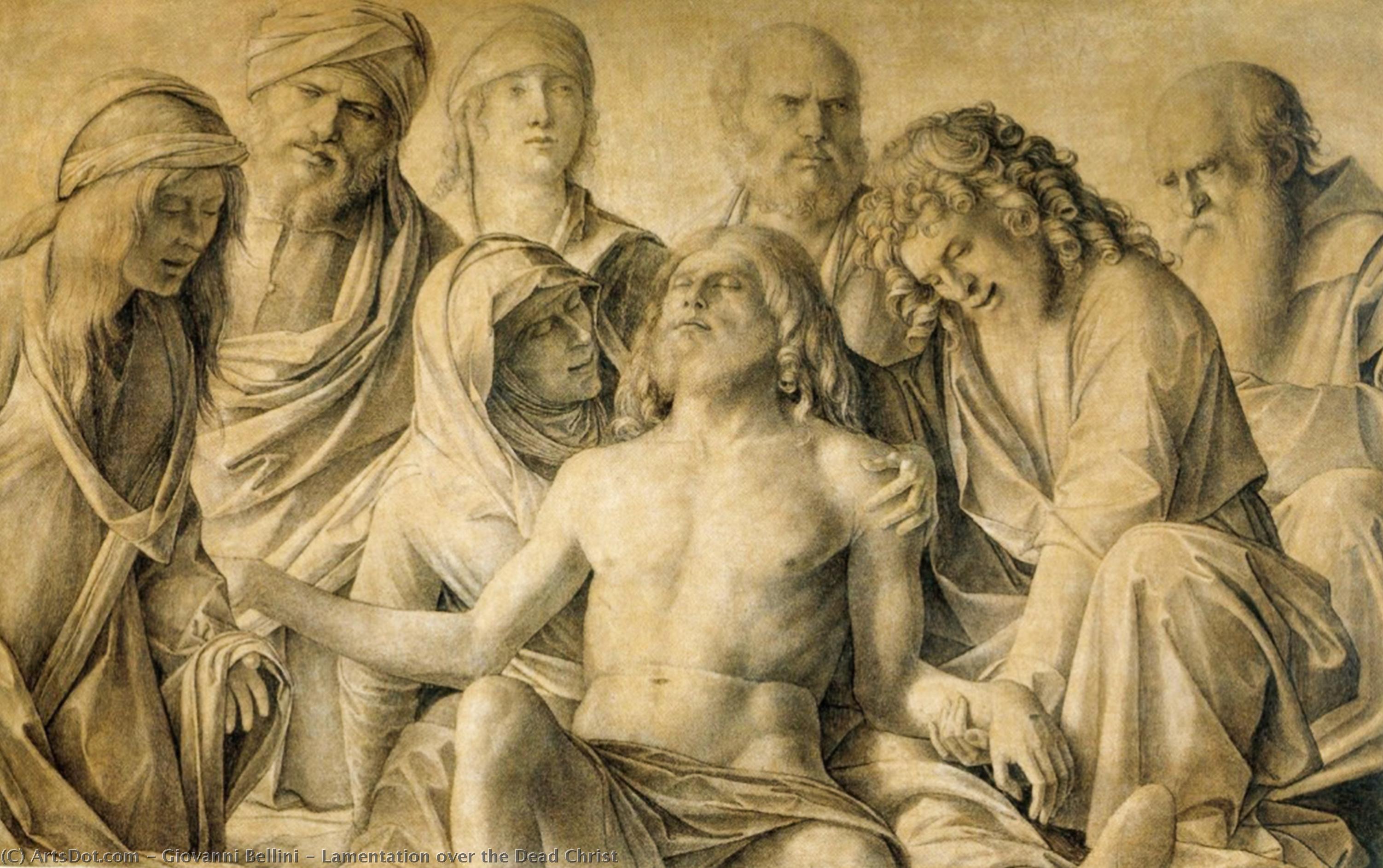 Wikioo.org - สารานุกรมวิจิตรศิลป์ - จิตรกรรม Giovanni Bellini - Lamentation over the Dead Christ