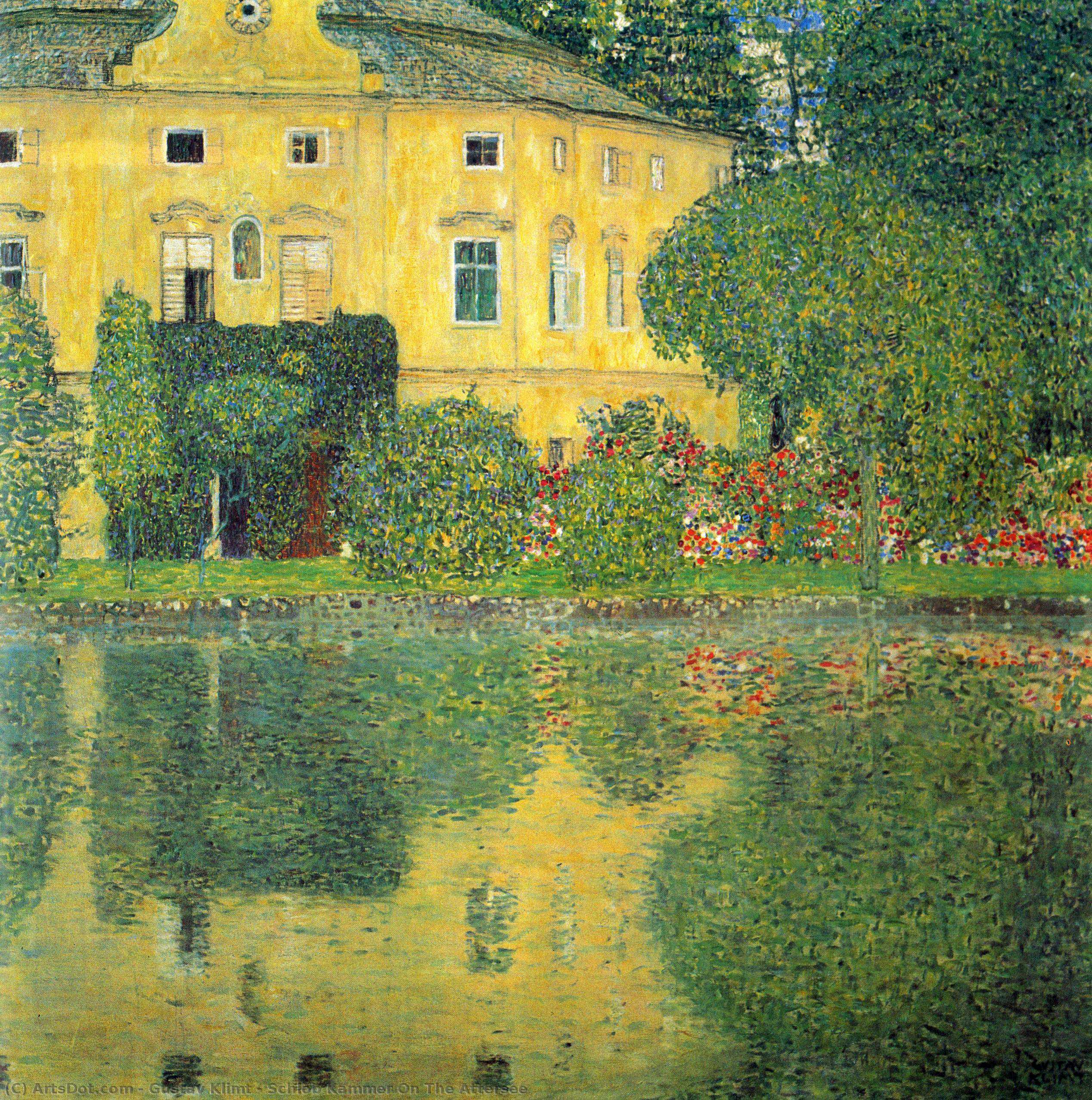 Wikioo.org - The Encyclopedia of Fine Arts - Painting, Artwork by Gustav Klimt - Schlob Kammer On The Attersee
