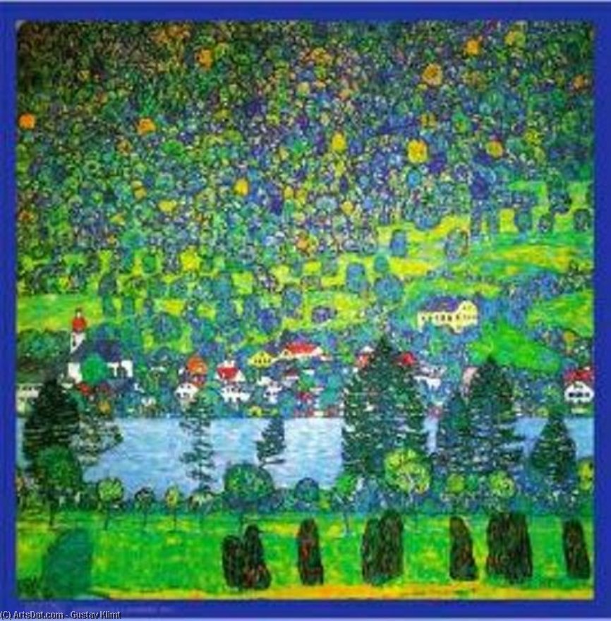 WikiOO.org - Encyclopedia of Fine Arts - Maalaus, taideteos Gustav Klimt - Unterach Sulattersee
