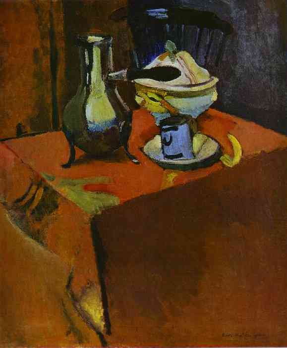 WikiOO.org - אנציקלופדיה לאמנויות יפות - ציור, יצירות אמנות Henri Matisse - Crockery on a Table