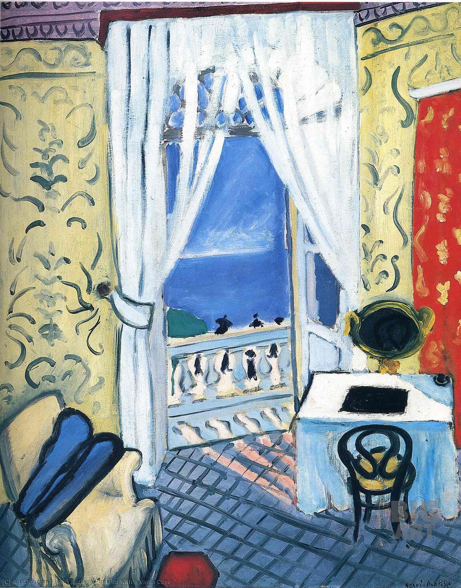 WikiOO.org - 백과 사전 - 회화, 삽화 Henri Matisse - Interior with a Violin Case