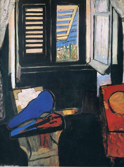 Wikoo.org - موسوعة الفنون الجميلة - اللوحة، العمل الفني Henri Matisse - Interior with a Violin
