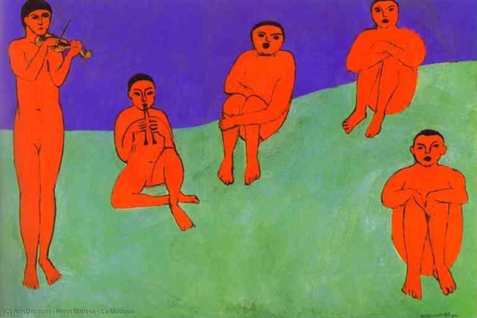 Wikoo.org - موسوعة الفنون الجميلة - اللوحة، العمل الفني Henri Matisse - La Musique