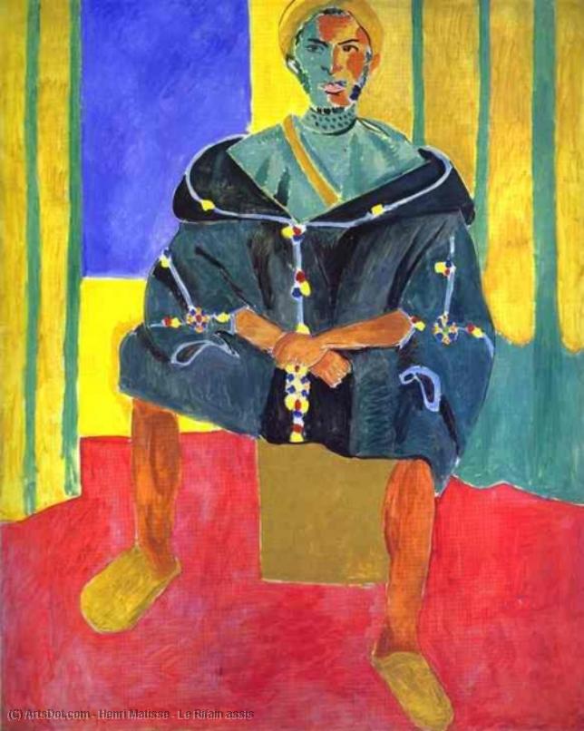 WikiOO.org - Enciklopedija dailės - Tapyba, meno kuriniai Henri Matisse - Le Rifain assis