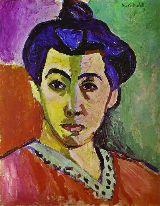 WikiOO.org - Enciclopedia of Fine Arts - Pictura, lucrări de artă Henri Matisse - Madame Matisse, The Green Line ( La Raie verte)