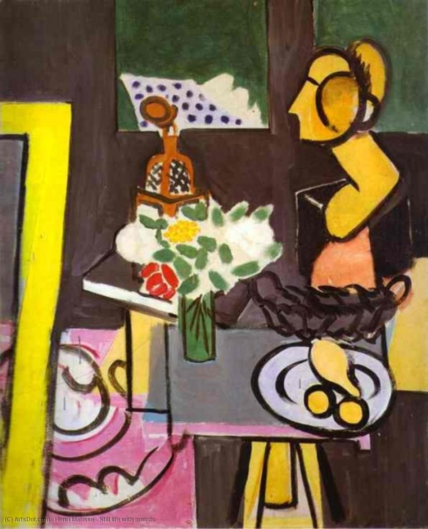 Wikoo.org - موسوعة الفنون الجميلة - اللوحة، العمل الفني Henri Matisse - Still life with gourds