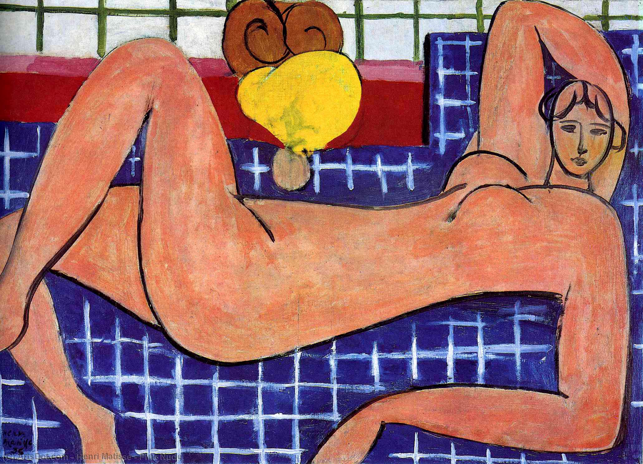 Wikoo.org - موسوعة الفنون الجميلة - اللوحة، العمل الفني Henri Matisse - Pink Nude