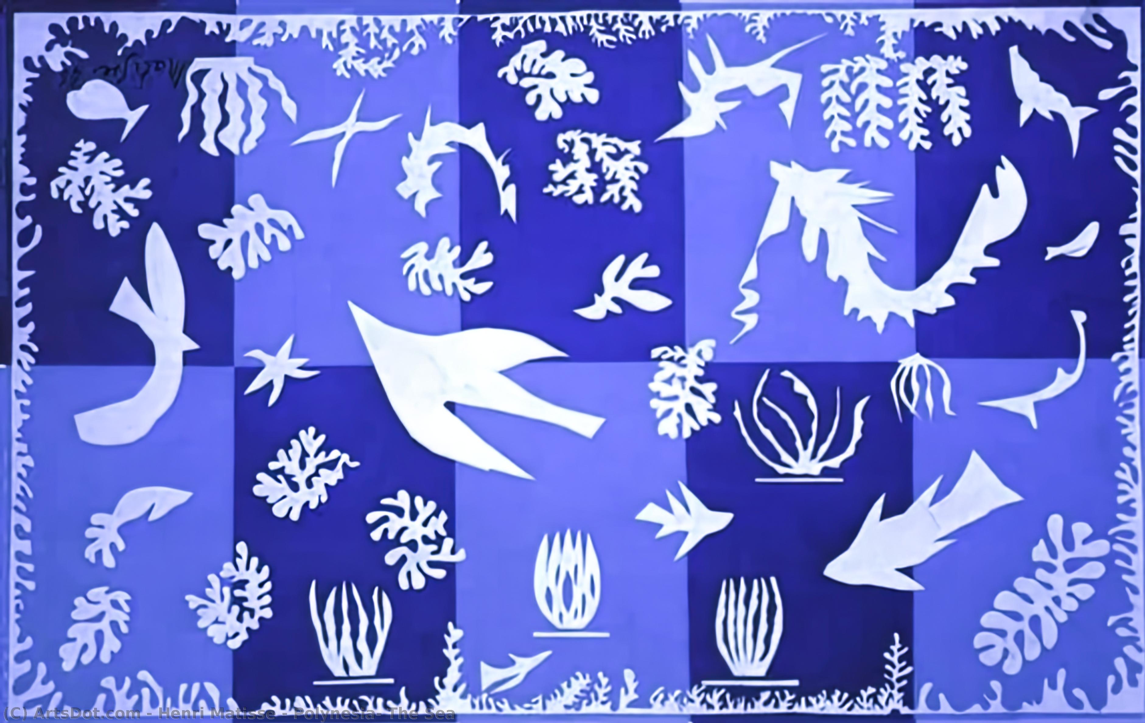 Wikoo.org - موسوعة الفنون الجميلة - اللوحة، العمل الفني Henri Matisse - Polynesia, The Sea