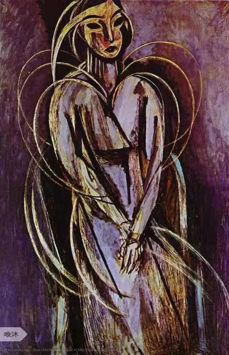 WikiOO.org - Enciklopedija dailės - Tapyba, meno kuriniai Henri Matisse - Portrait of Mlle Yvonne Landsberg