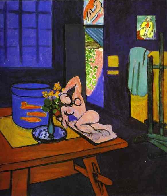 Wikoo.org - موسوعة الفنون الجميلة - اللوحة، العمل الفني Henri Matisse - Red Fish in Interior