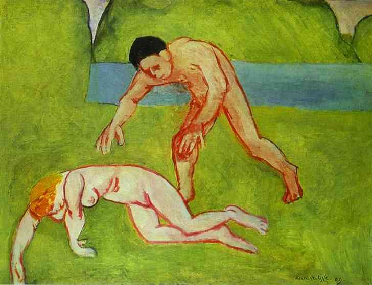WikiOO.org - Enciklopedija dailės - Tapyba, meno kuriniai Henri Matisse - Satyr and Nymph