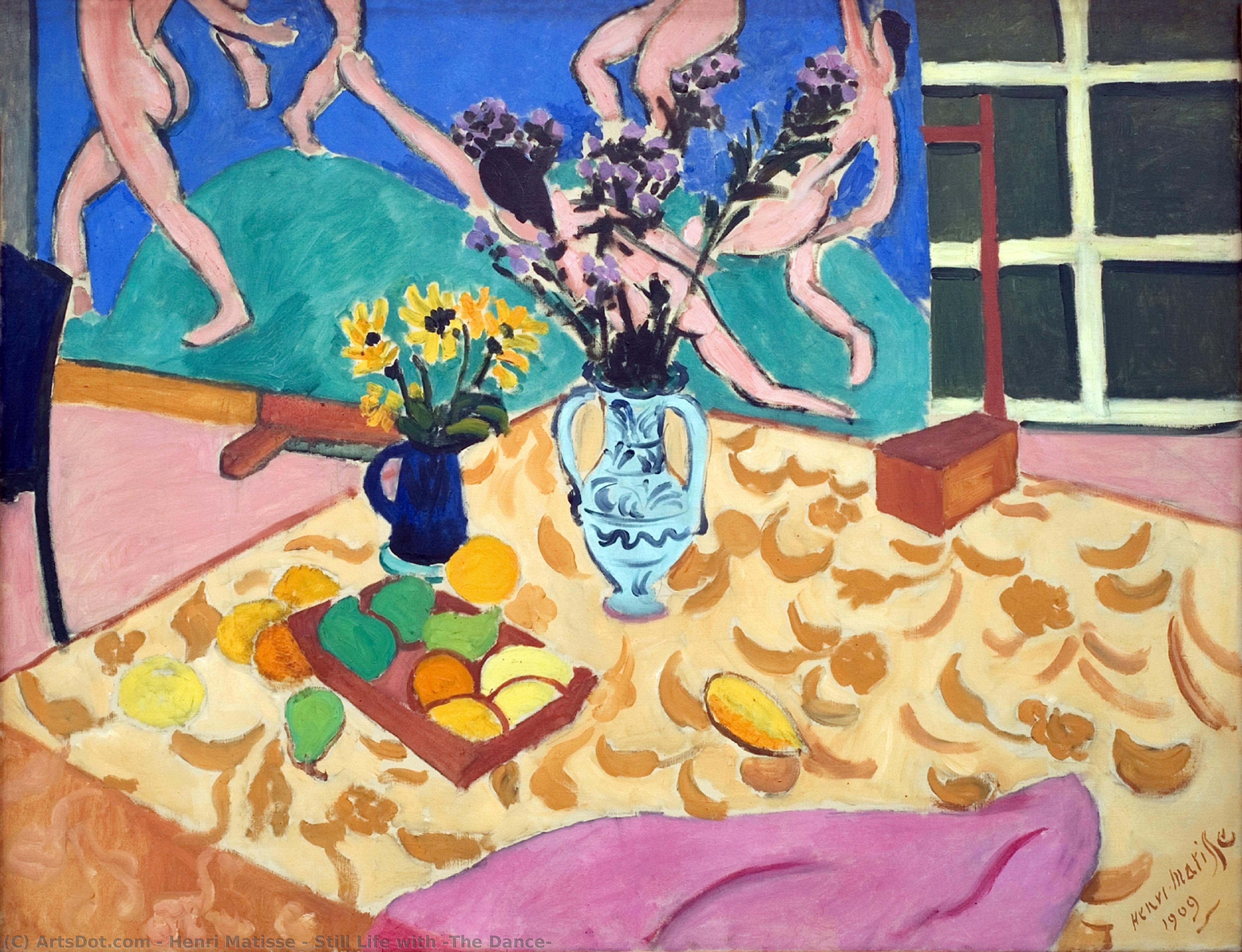 Wikoo.org - موسوعة الفنون الجميلة - اللوحة، العمل الفني Henri Matisse - Still Life with 'The Dance'