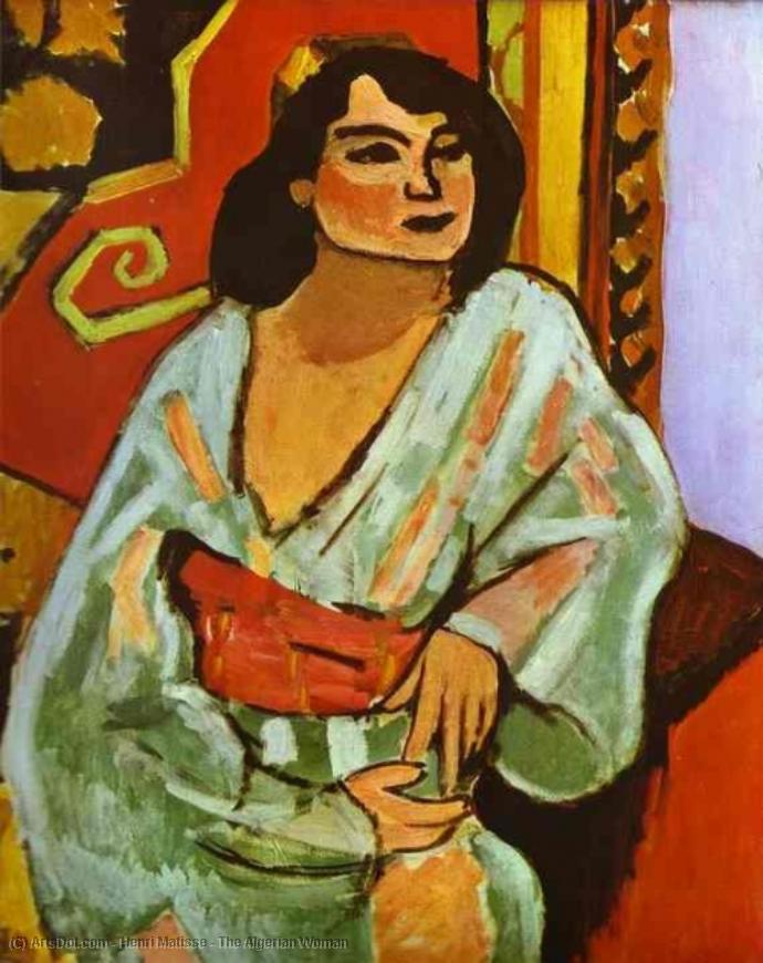 Wikioo.org - The Encyclopedia of Fine Arts - Painting, Artwork by Henri Matisse - The Algerian Woman
