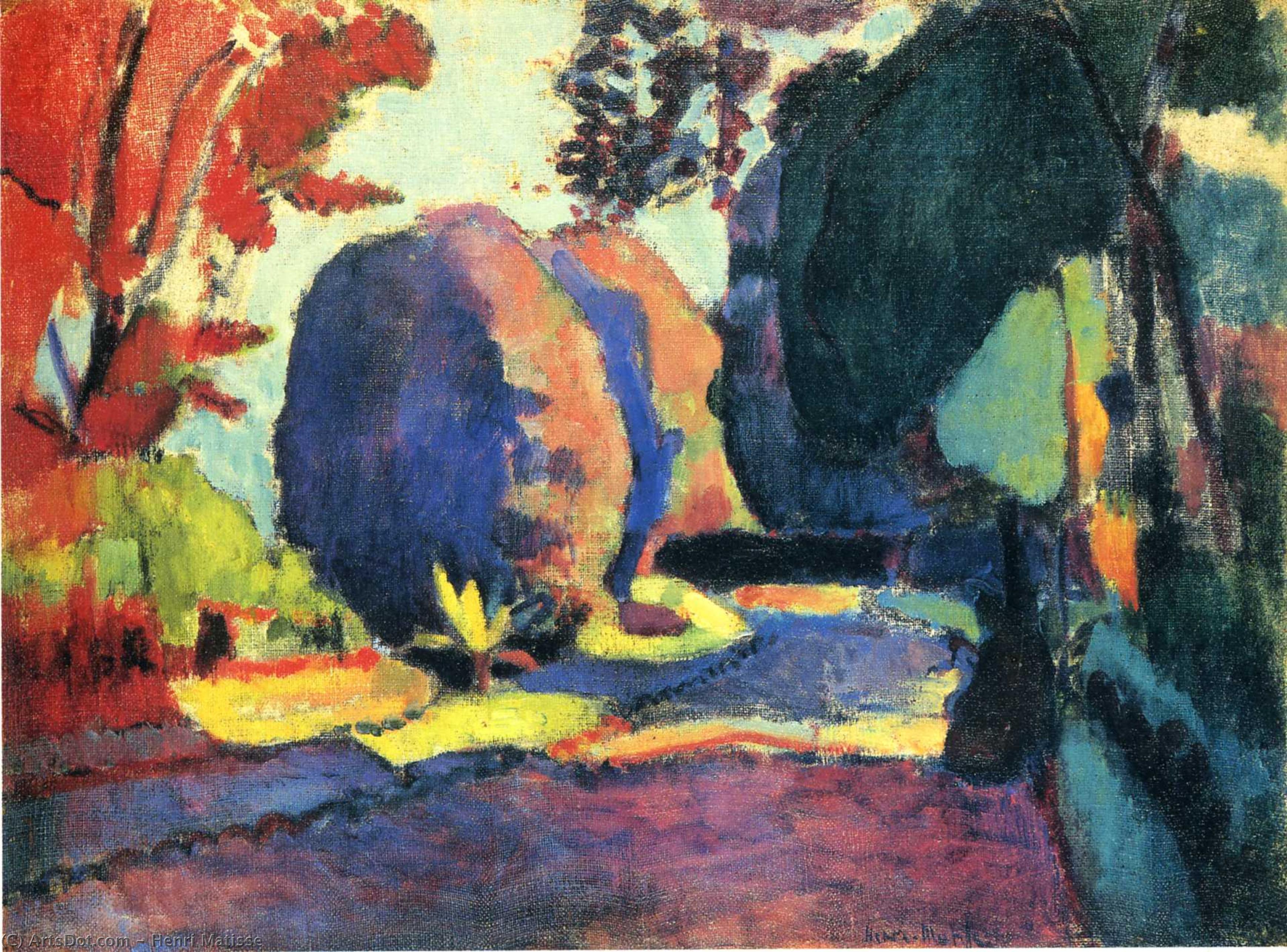 Wikioo.org - The Encyclopedia of Fine Arts - Painting, Artwork by Henri Matisse - The Luxembourg Gardens