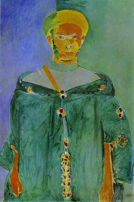 Wikoo.org - موسوعة الفنون الجميلة - اللوحة، العمل الفني Henri Matisse - The Moroccan in Green