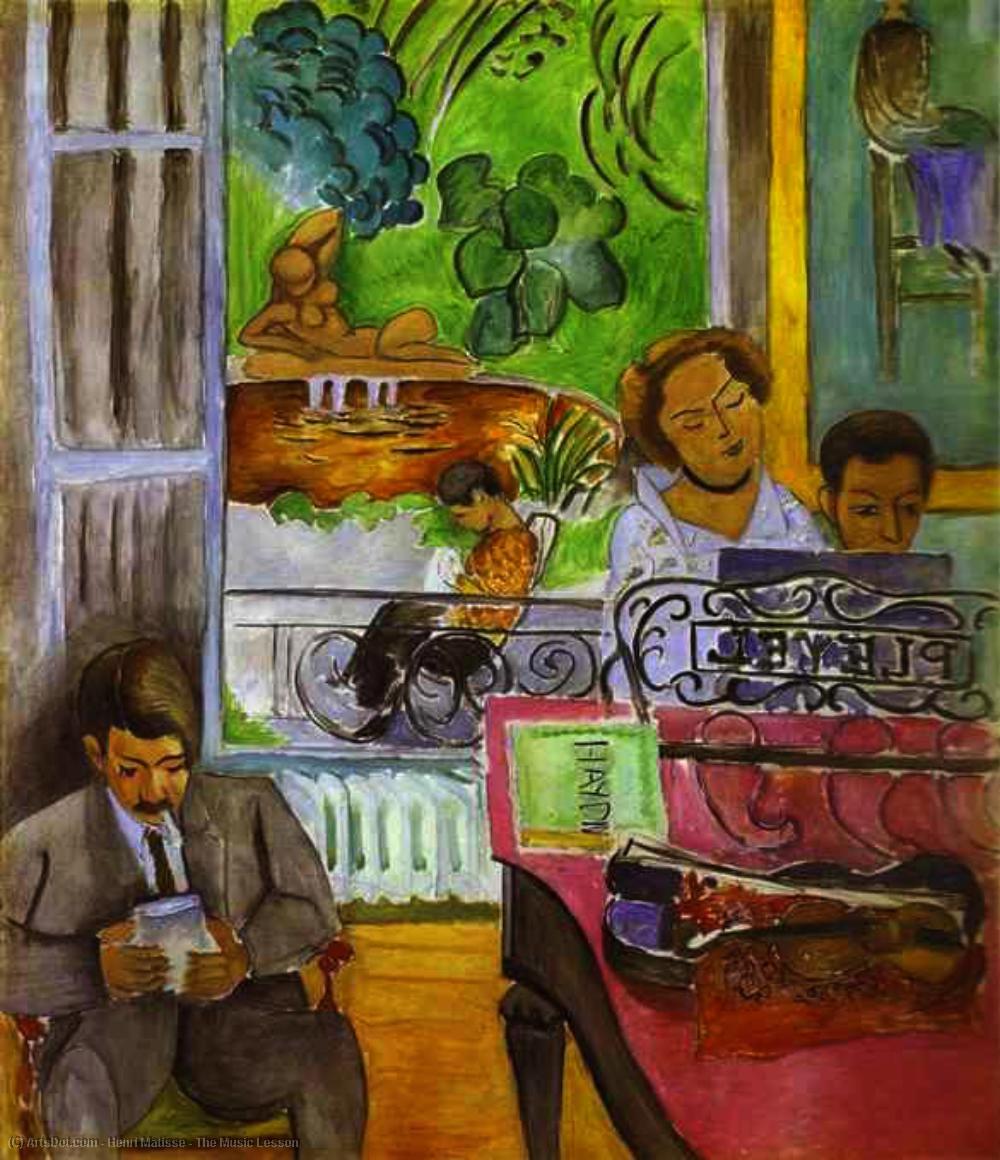 Wikioo.org - The Encyclopedia of Fine Arts - Painting, Artwork by Henri Matisse - The Music Lesson