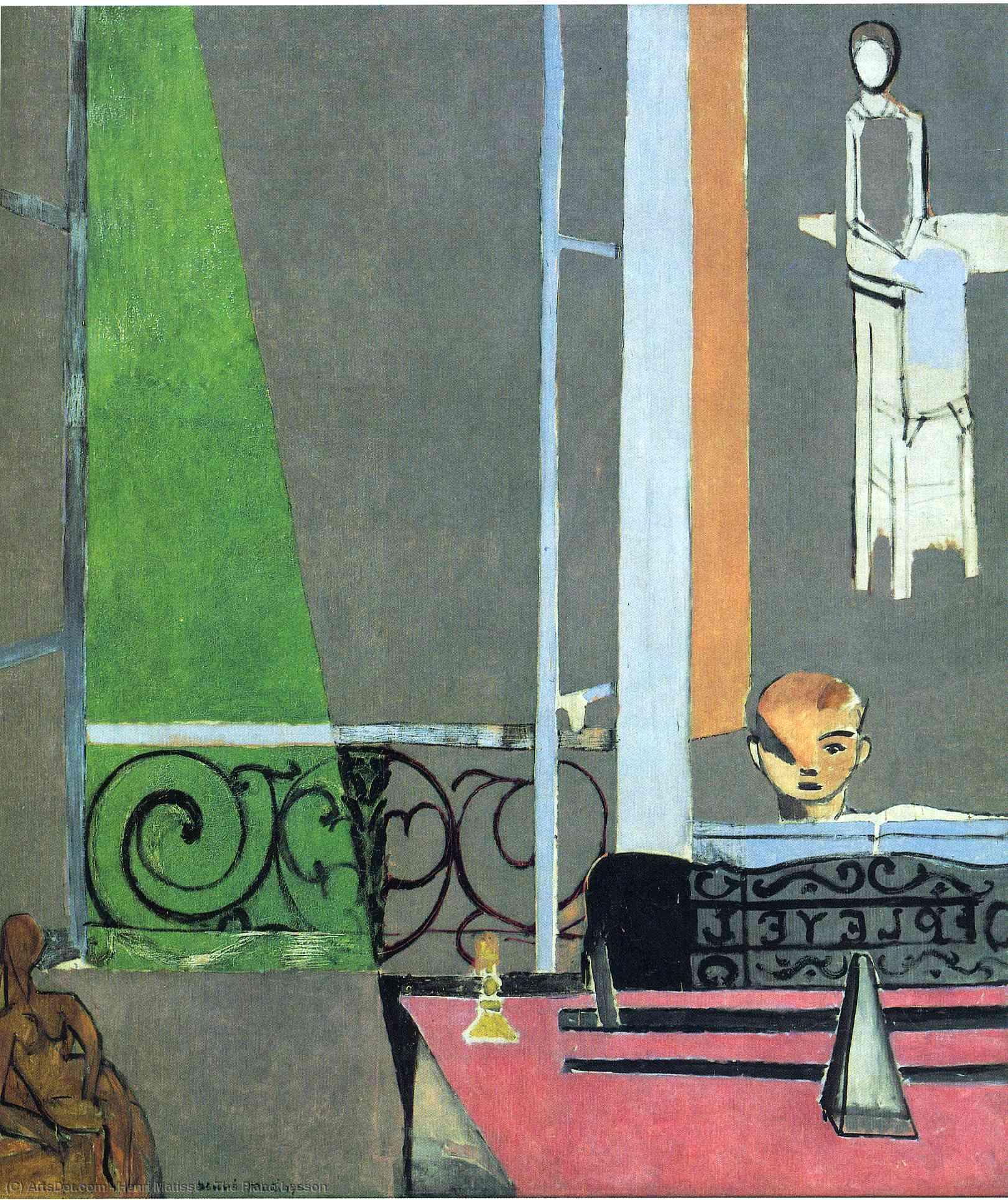 Wikoo.org - موسوعة الفنون الجميلة - اللوحة، العمل الفني Henri Matisse - The Piano Lesson