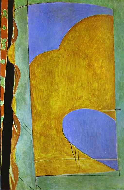 Wikoo.org - موسوعة الفنون الجميلة - اللوحة، العمل الفني Henri Matisse - Yellow Curtain