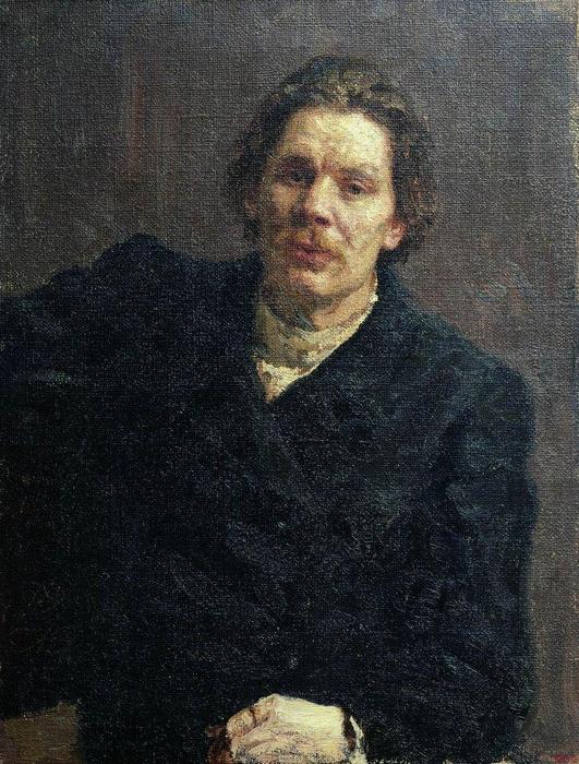WikiOO.org - Enciclopédia das Belas Artes - Pintura, Arte por Ilya Yefimovich Repin - Portrait of Maxim Gorky