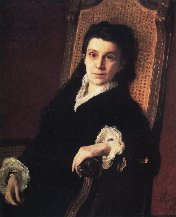 WikiOO.org - Encyclopedia of Fine Arts - Maleri, Artwork Ilya Yefimovich Repin - Portrait of Polixena Stasova