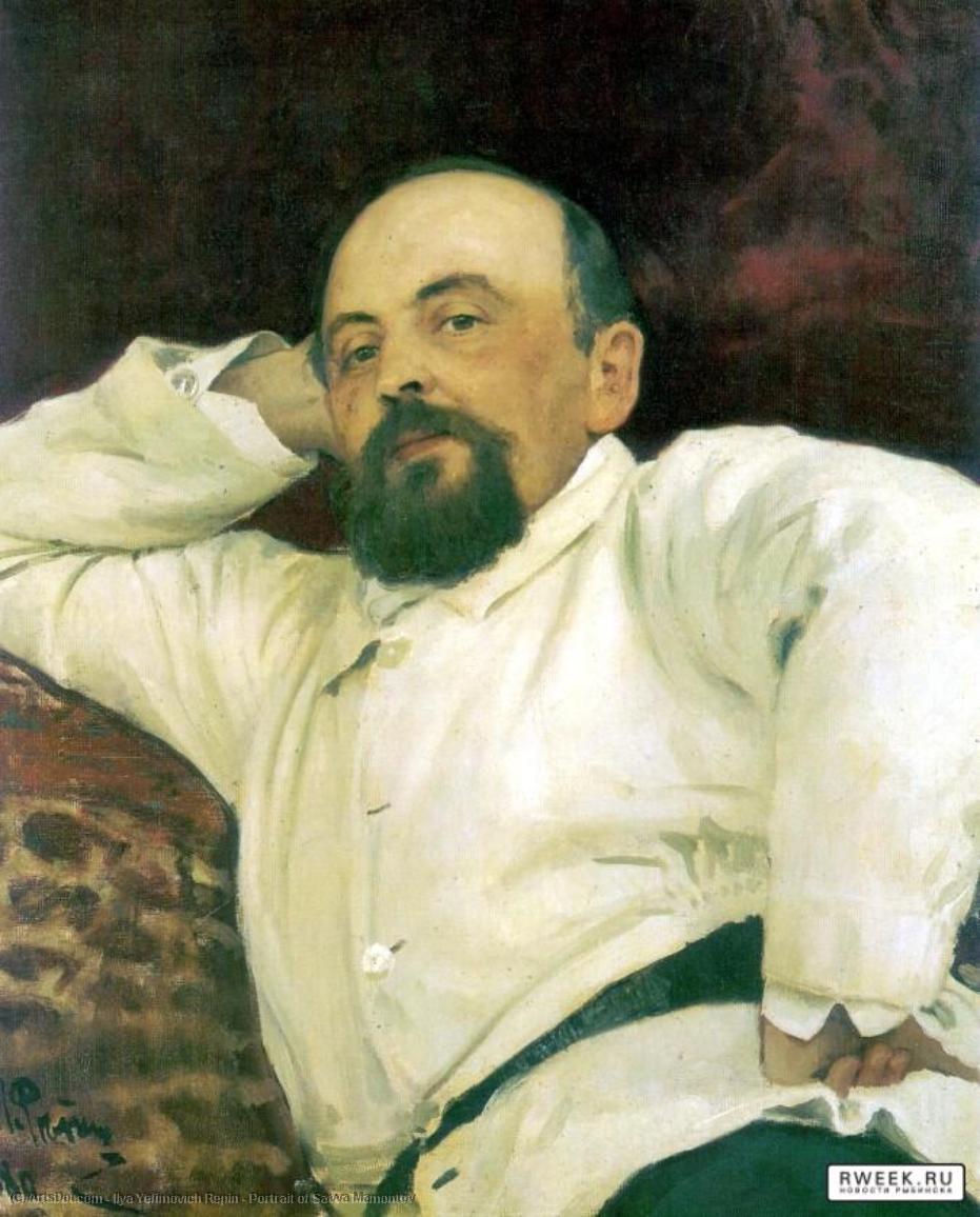 WikiOO.org - Εγκυκλοπαίδεια Καλών Τεχνών - Ζωγραφική, έργα τέχνης Ilya Yefimovich Repin - Portrait of Savva Mamontov