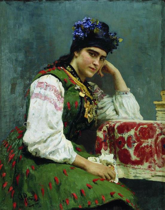 Wikioo.org - The Encyclopedia of Fine Arts - Painting, Artwork by Ilya Yefimovich Repin - Portrait of Sophia Dragomirova