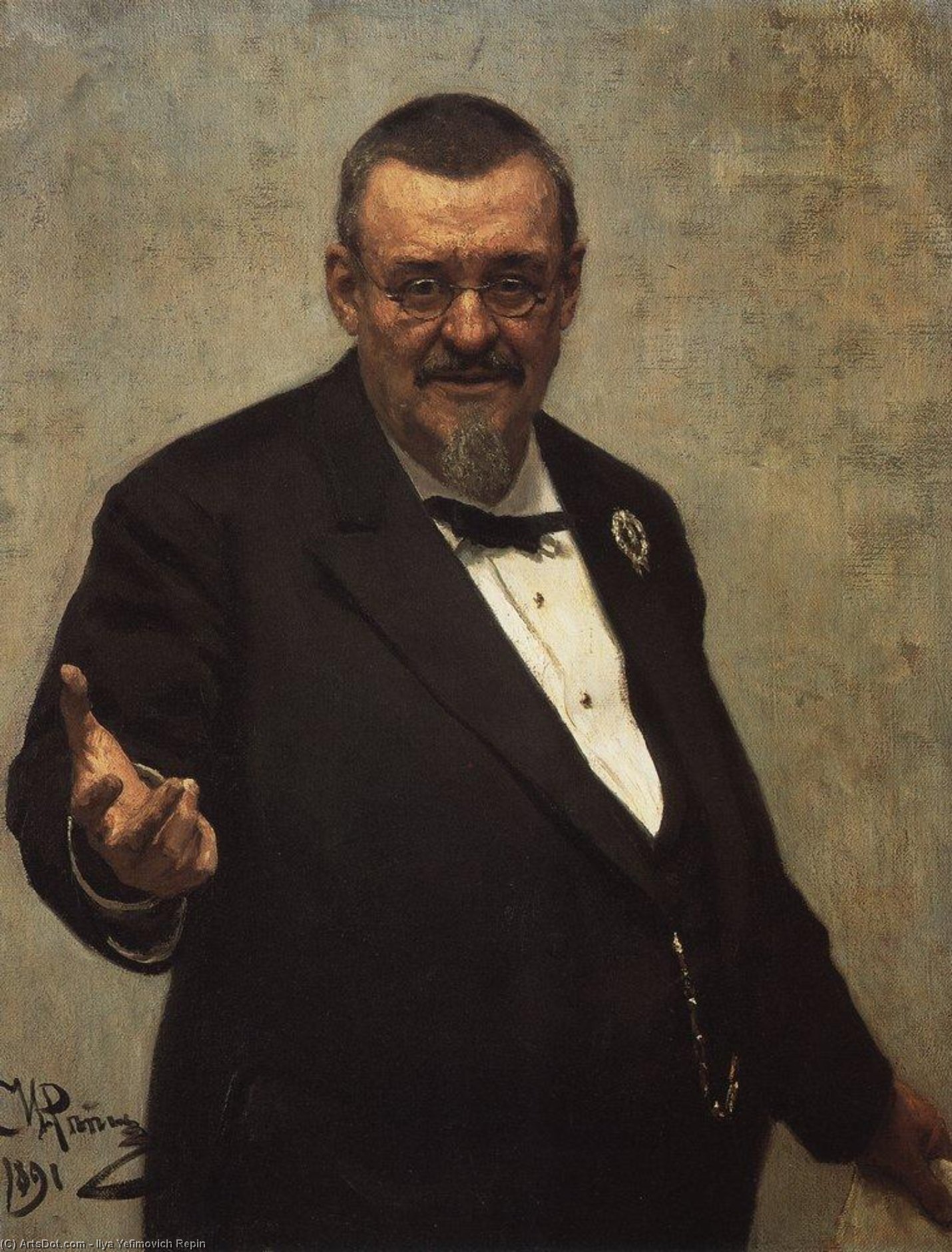 Wikioo.org – L'Enciclopedia delle Belle Arti - Pittura, Opere di Ilya Yefimovich Repin - Ritratto dell Avvocato Spasovitch Vladimir