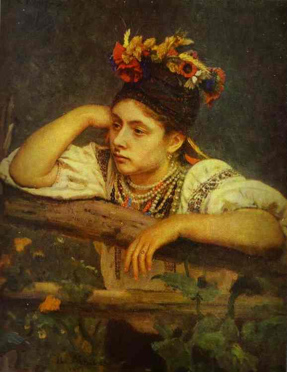 WikiOO.org - Encyclopedia of Fine Arts - Maalaus, taideteos Ilya Yefimovich Repin - Ukranian Girl