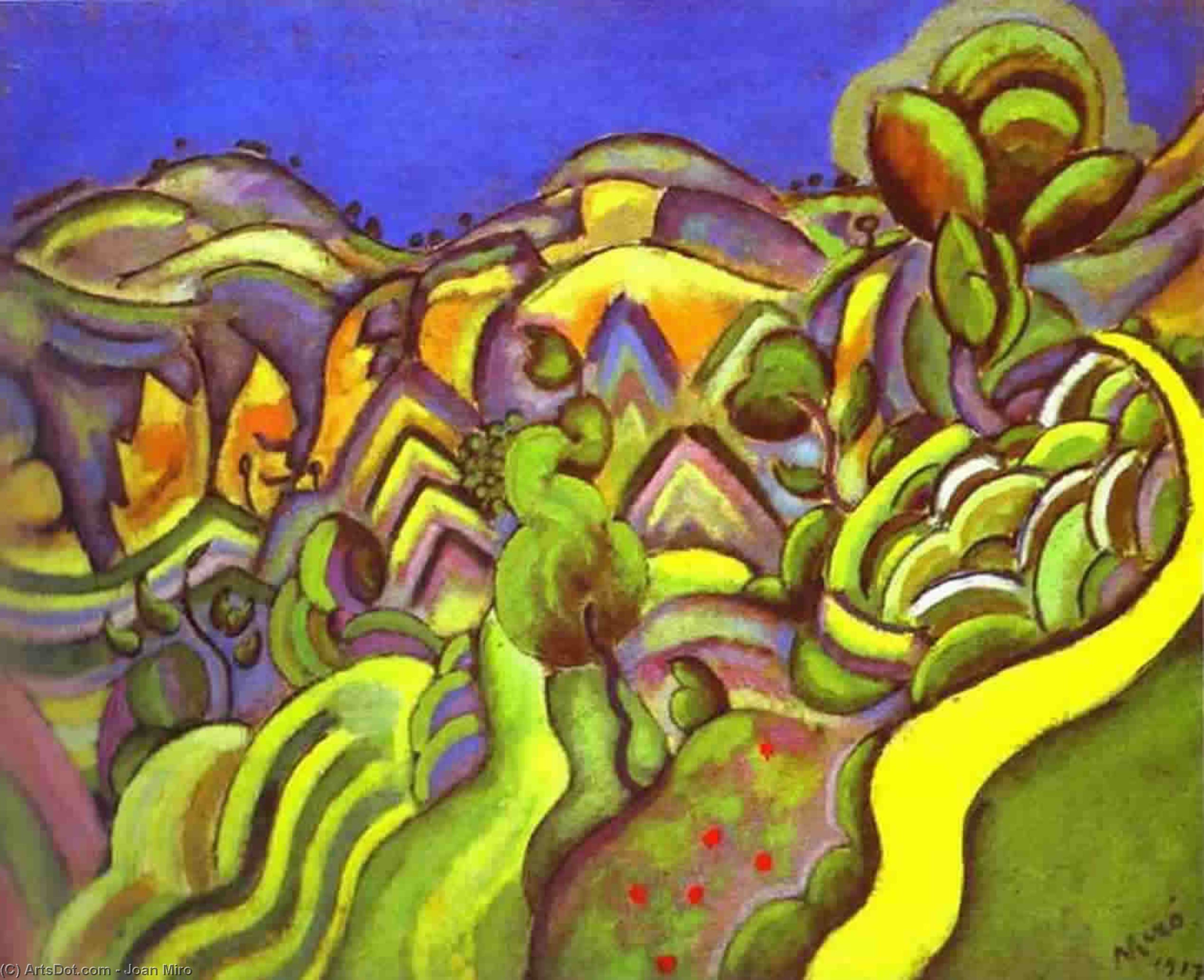 Wikioo.org – La Enciclopedia de las Bellas Artes - Pintura, Obras de arte de Joan Miro - Ciurana , el camino