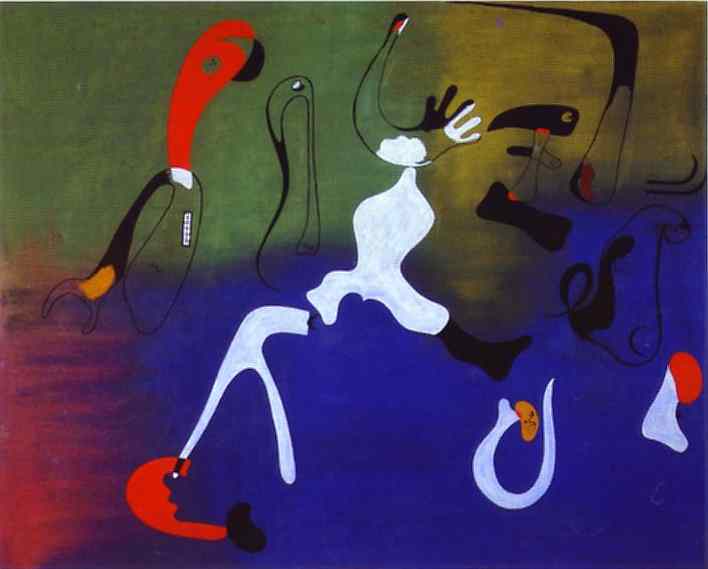 Wikoo.org - موسوعة الفنون الجميلة - اللوحة، العمل الفني Joan Miro - Composition