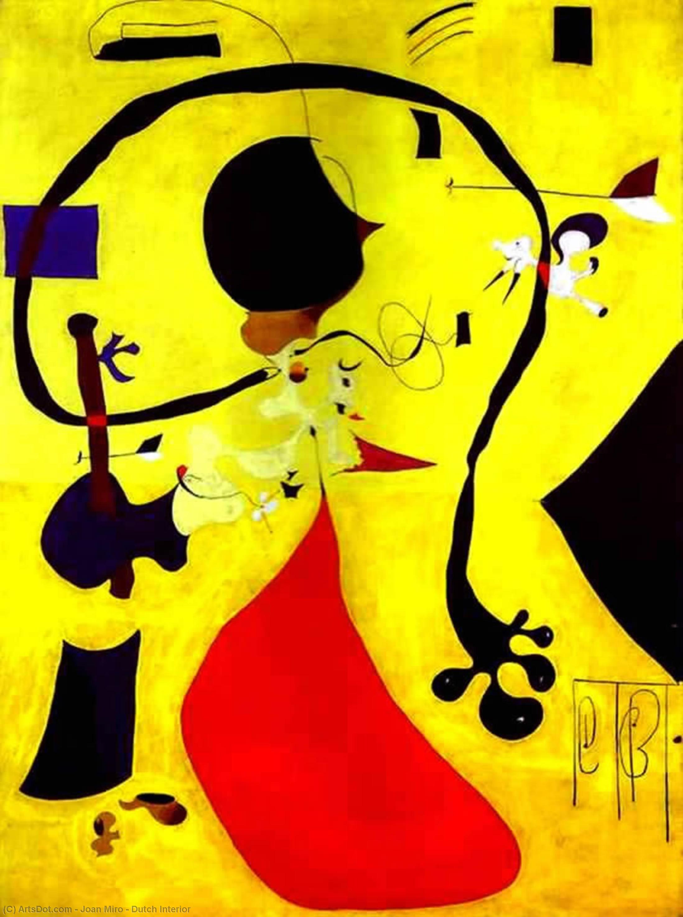 WikiOO.org - دایره المعارف هنرهای زیبا - نقاشی، آثار هنری Joan Miro - Dutch Interior