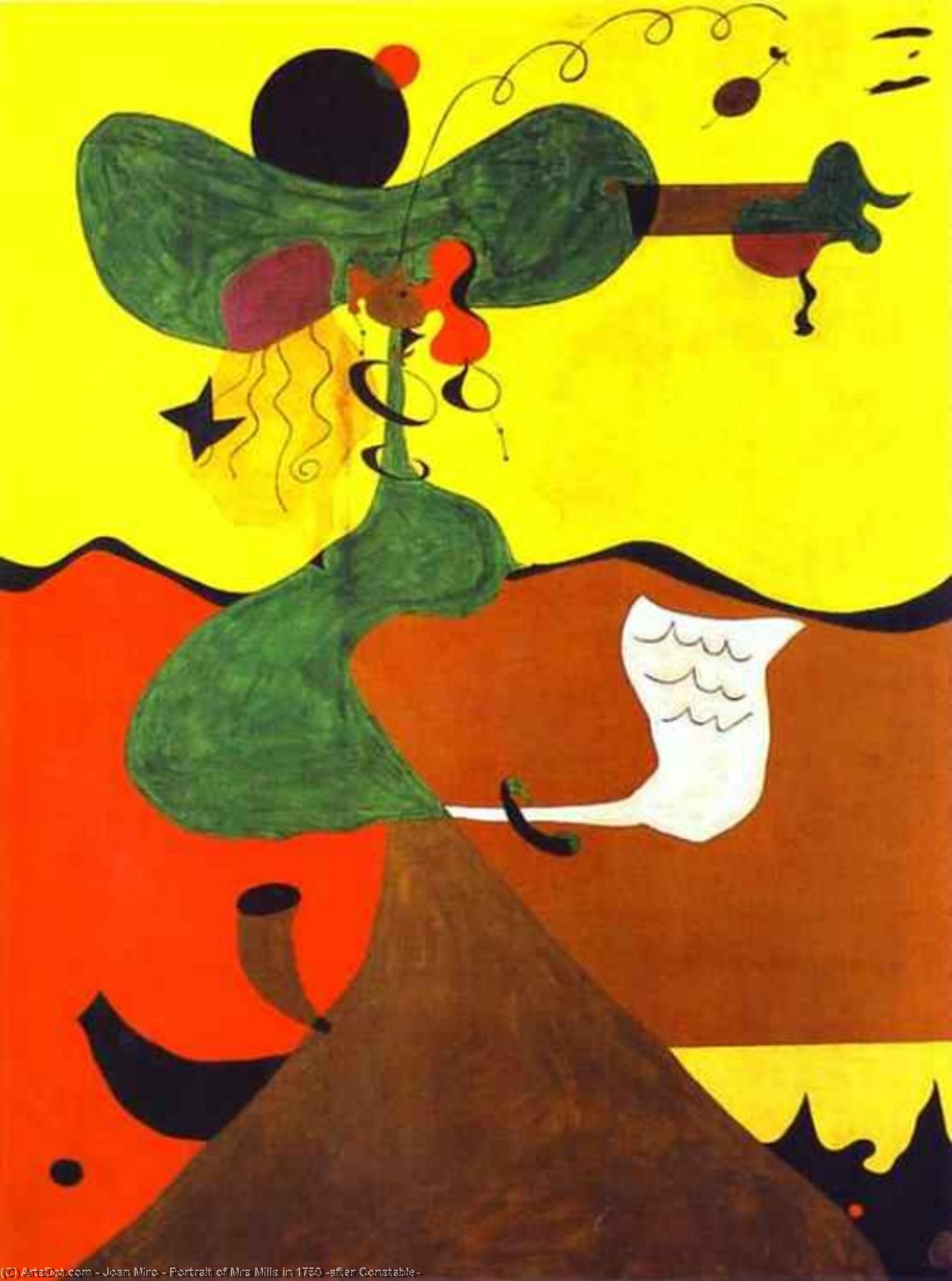 Wikioo.org - The Encyclopedia of Fine Arts - Painting, Artwork by Joan Miro - Portrait of Mrs Mills in 1750 (after Constable)