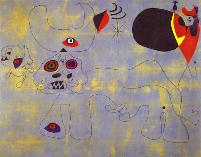 Wikioo.org - The Encyclopedia of Fine Arts - Painting, Artwork by Joan Miro - The Bull Fight
