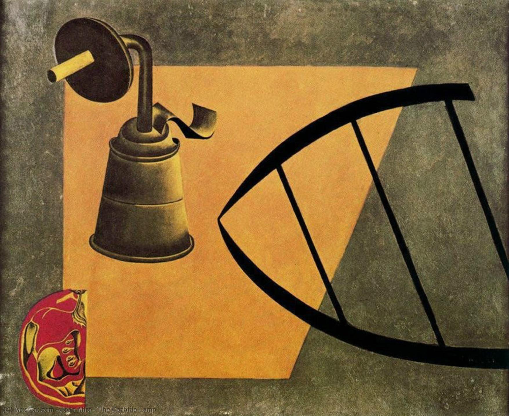 WikiOO.org - Εγκυκλοπαίδεια Καλών Τεχνών - Ζωγραφική, έργα τέχνης Joan Miro - The Carbide Lamp
