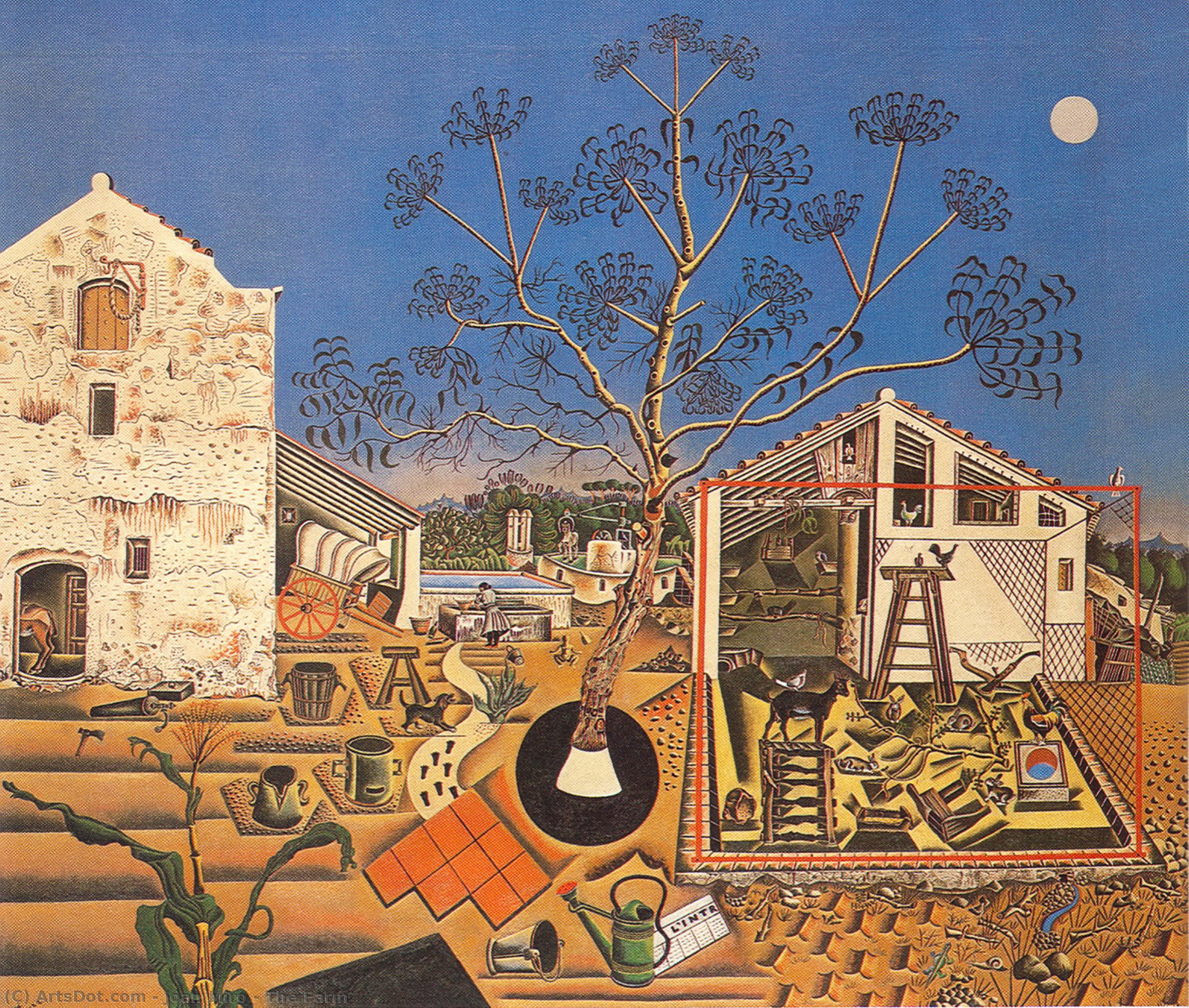 WikiOO.org - Encyclopedia of Fine Arts - Maalaus, taideteos Joan Miro - The Farm