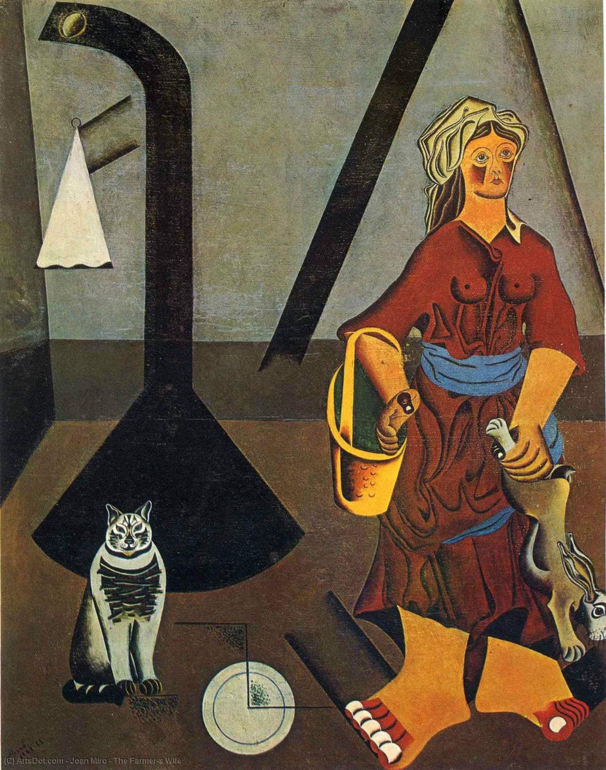 Wikoo.org - موسوعة الفنون الجميلة - اللوحة، العمل الفني Joan Miro - The Farmer's Wife