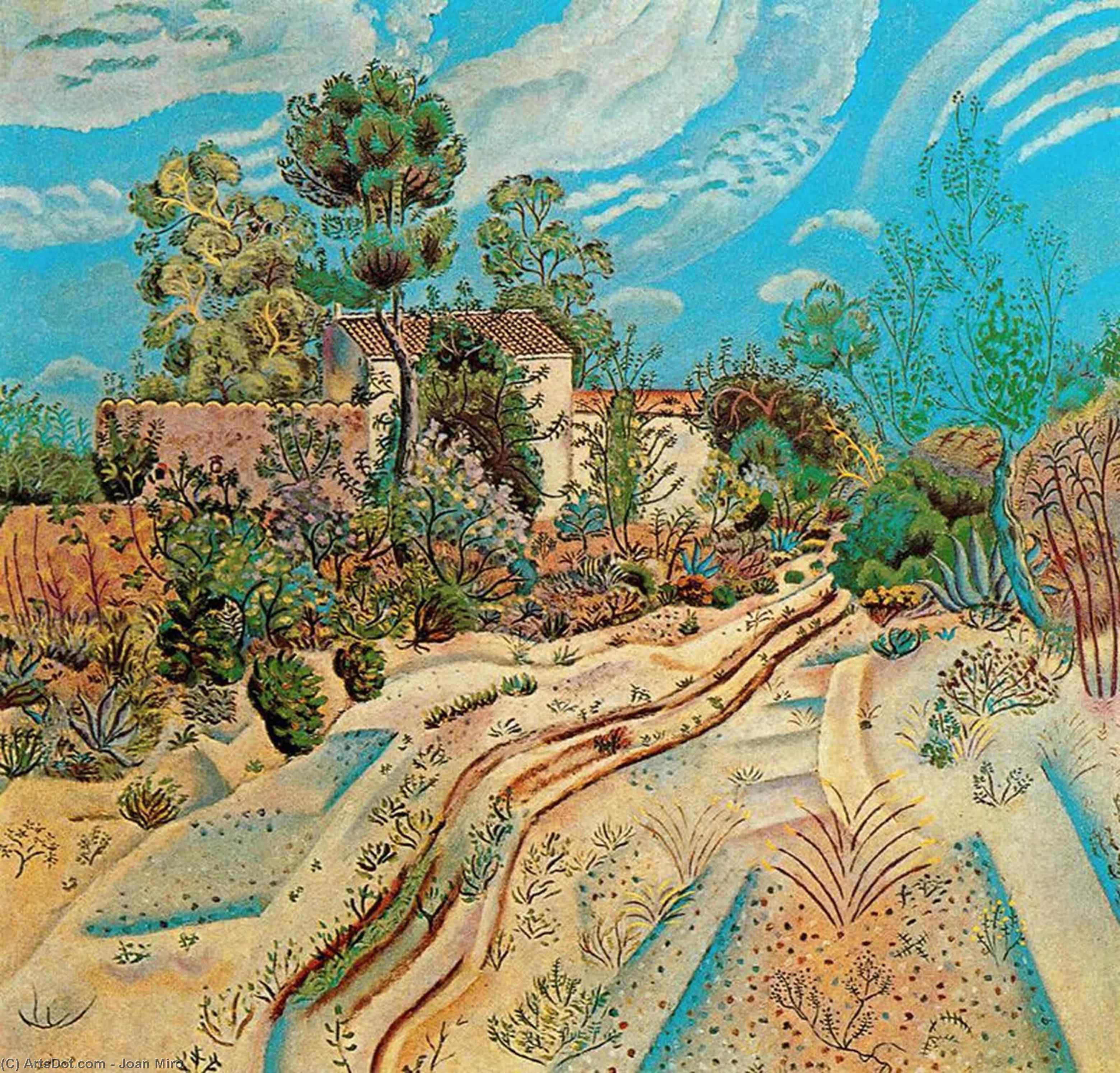 Wikoo.org - موسوعة الفنون الجميلة - اللوحة، العمل الفني Joan Miro - The Waggon Tracks