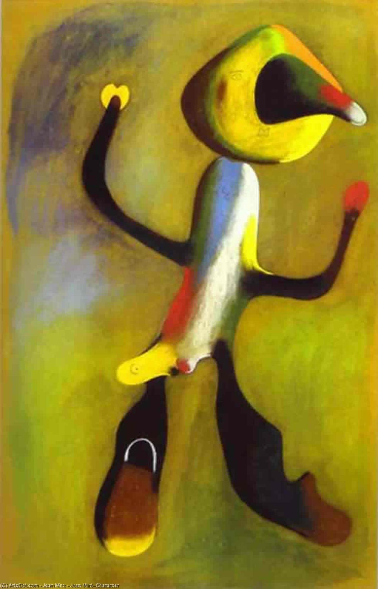 Wikoo.org - موسوعة الفنون الجميلة - اللوحة، العمل الفني Joan Miro - Joan Miró- Character