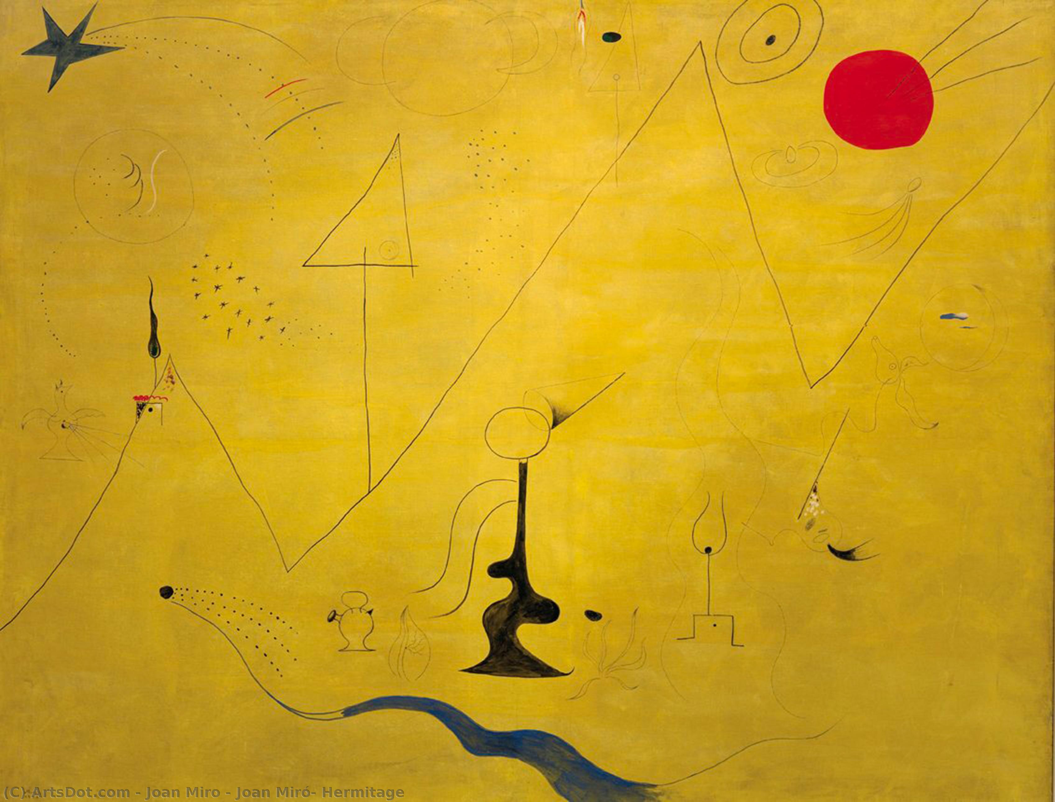 Wikioo.org - The Encyclopedia of Fine Arts - Painting, Artwork by Joan Miro - Joan Miró- Hermitage