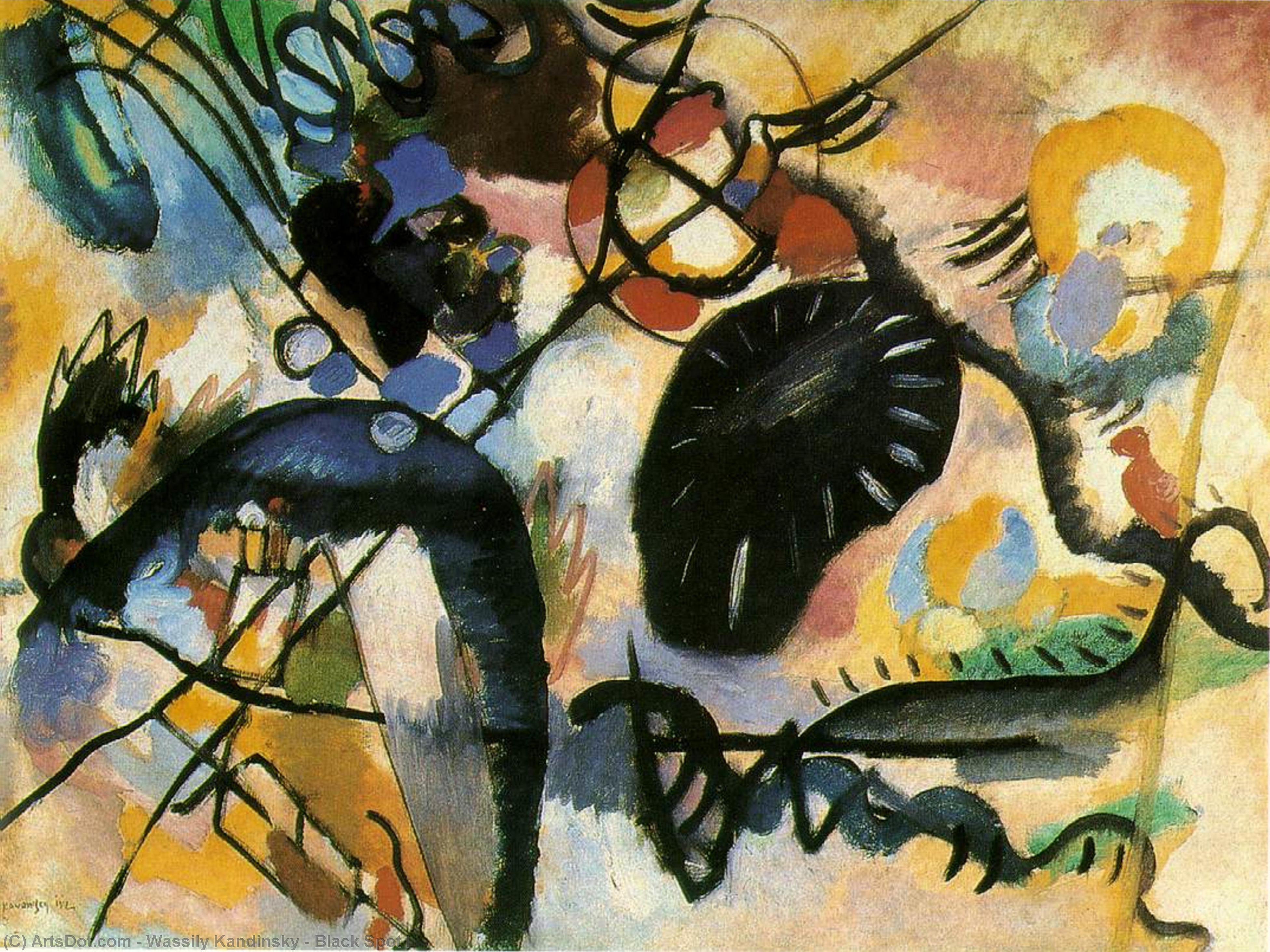 WikiOO.org - Encyclopedia of Fine Arts - Maalaus, taideteos Wassily Kandinsky - Black Spot I