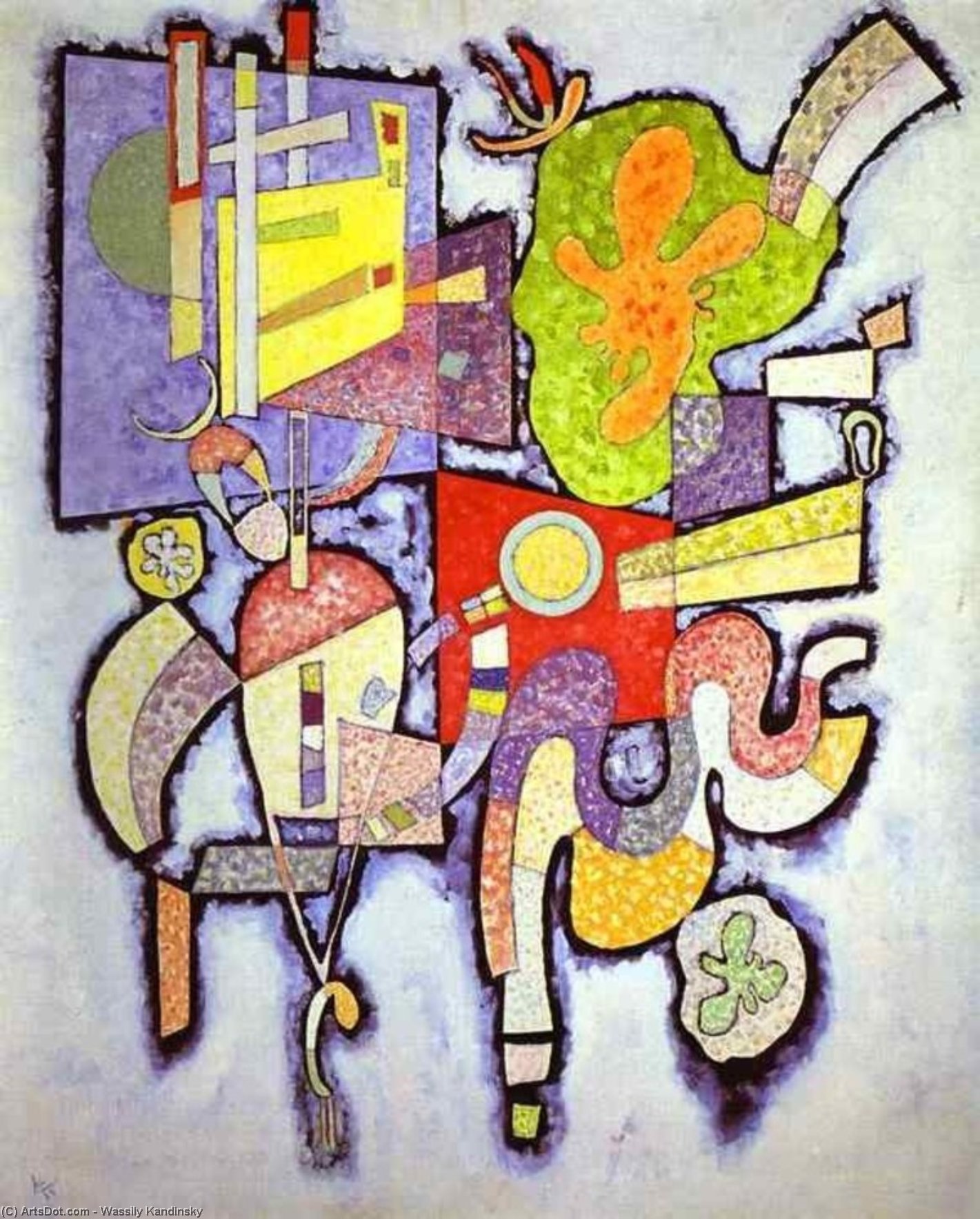 WikiOO.org - אנציקלופדיה לאמנויות יפות - ציור, יצירות אמנות Wassily Kandinsky - Complex-Simple