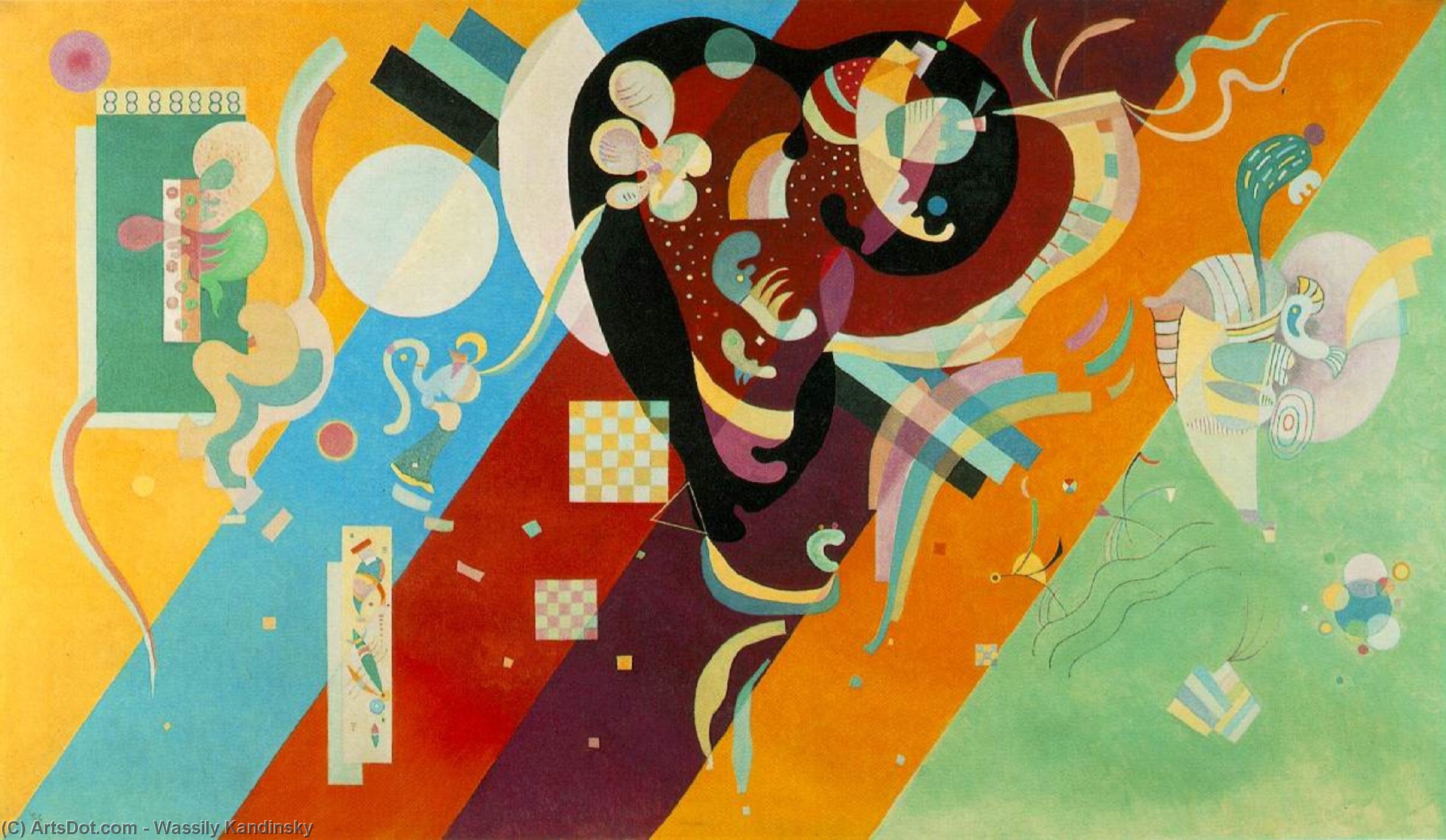 Wikioo.org – La Enciclopedia de las Bellas Artes - Pintura, Obras de arte de Wassily Kandinsky - Composición IX
