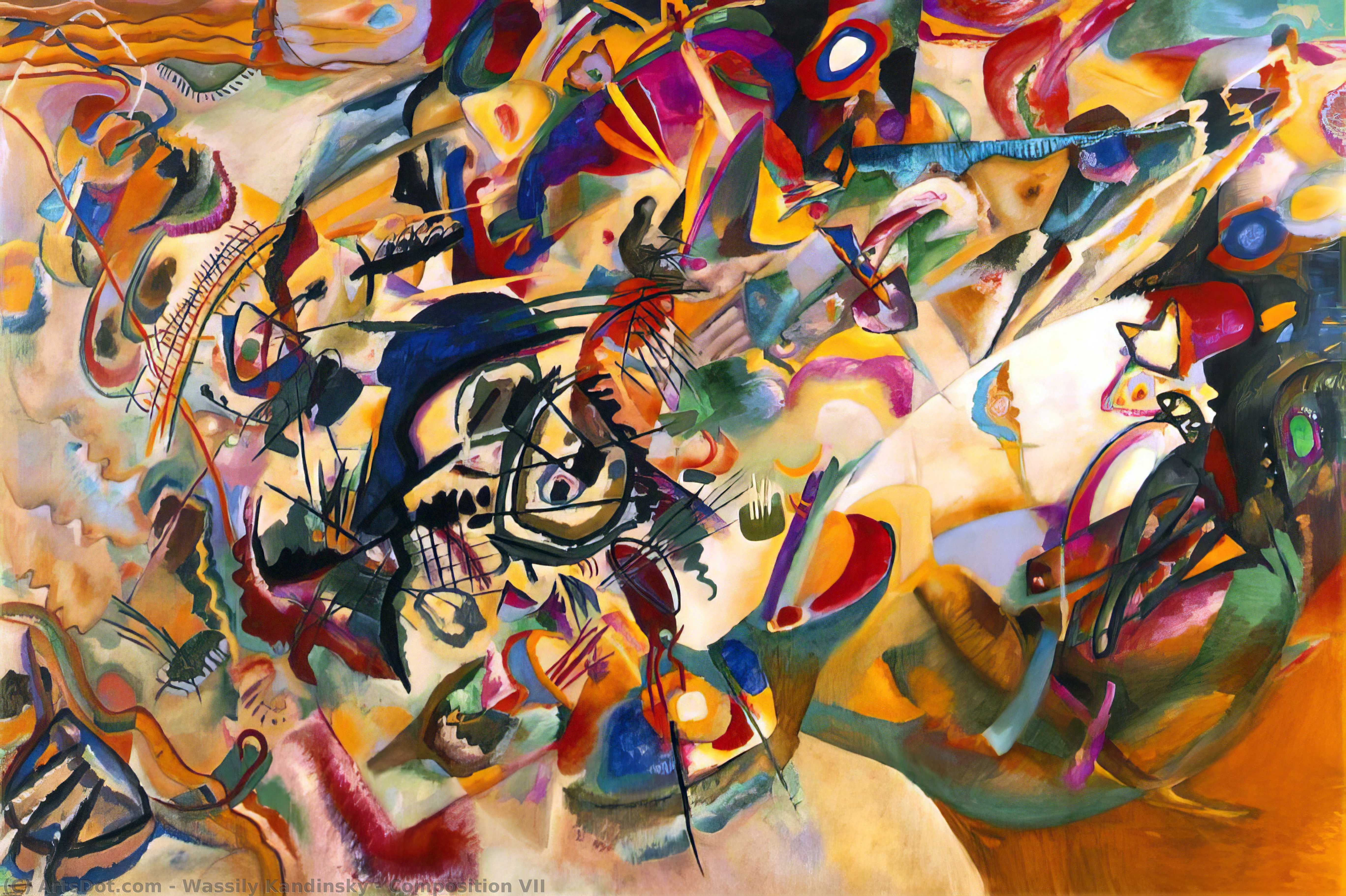 WikiOO.org - Enciklopedija dailės - Tapyba, meno kuriniai Wassily Kandinsky - Composition VII
