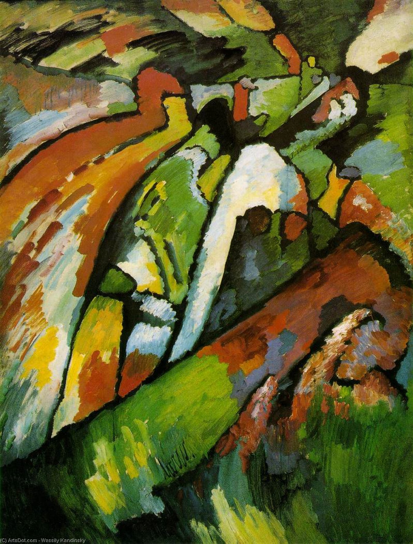 Wikioo.org - The Encyclopedia of Fine Arts - Painting, Artwork by Wassily Kandinsky - Improvisation 7